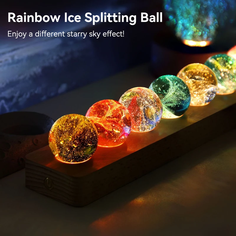 Seven Star Elements Crystal Glass Ball Atmosphere Light
