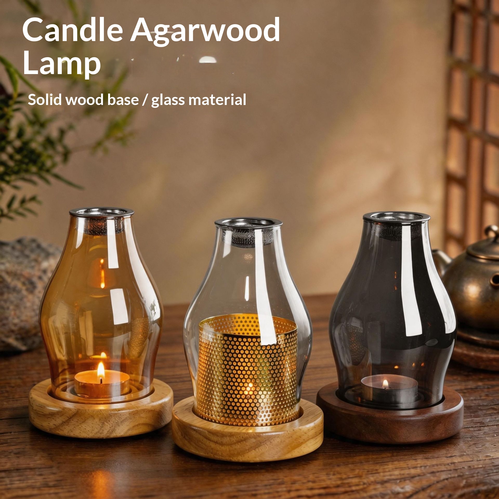 Chinese-style Incense Burner With Glass Cover
