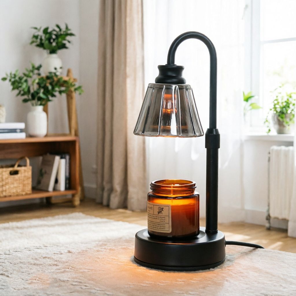 Aromatherapy Burner Melting Candle Lamp Black Scented