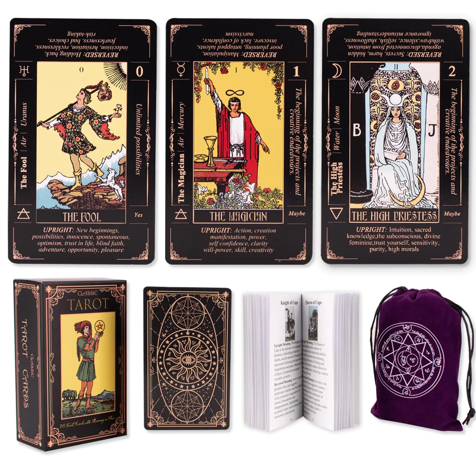 KLEDERY Tarot Cards for Beginners Classic Tarot Cards with